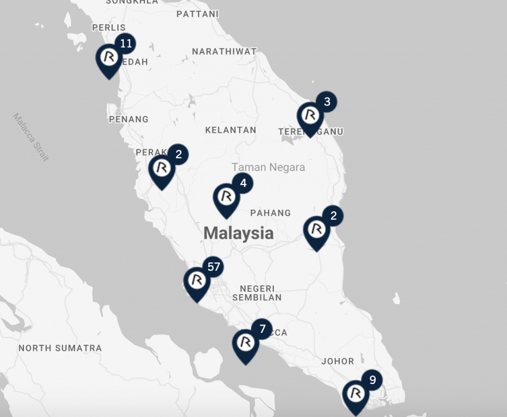 Rodenstock Malaysia map
